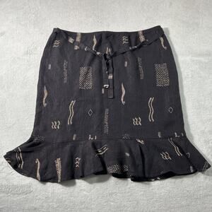 Vtg 90s Luxurious Aztec Whimsical Skirt Large 30x20 Whimsigoth Fairycore Boho